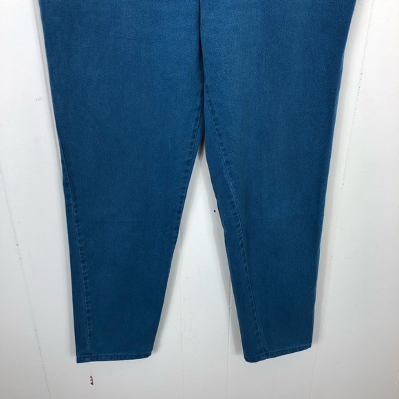 Vintage High Waisted Teal Denim Jeans Sz 28 - Picture 5 of 11